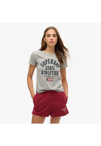 Superdry Camiseta Manga Corta Para Mujer Ath Graphic Fitted Tee Superdry Superdry