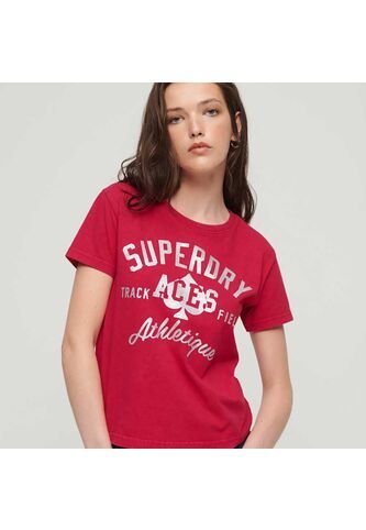 Superdry Camiseta Para Mujer College Scripted Graphic Superdry Superdry