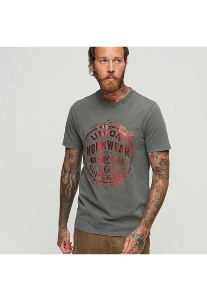 Superdry Camiseta Para Hombre Metallic Workwear Graphic Superdry