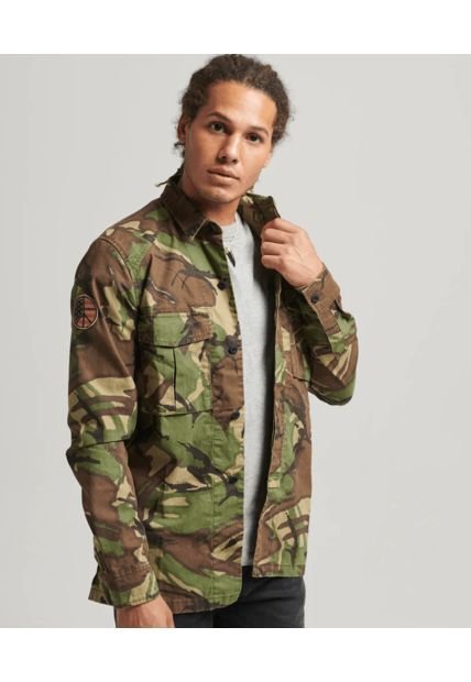 Superdry Camisa Manga Larga Para Hombre Vintage Patched Military Superdry 52310