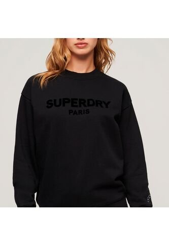 Superdry Buzo Cerrado Para Mujer Sport Luxe Loose Crew Sweat Superdry Superdry