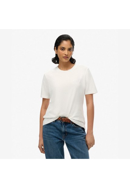Superdry Camiseta Manga Corta Para Mujer Essential Logo Emb Tee Superdry