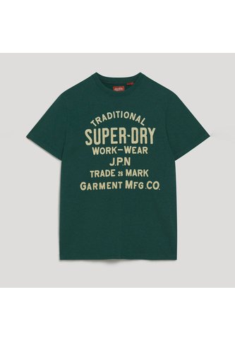 Superdry Camiseta Manga Corta Para Hombre Workwear Flock Graphic Superdry Superdry
