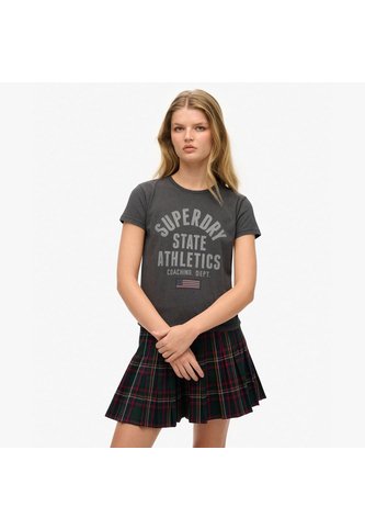 Superdry Camiseta Manga Corta Para Mujer Ath Graphic Fitted Tee Superdry Superdry