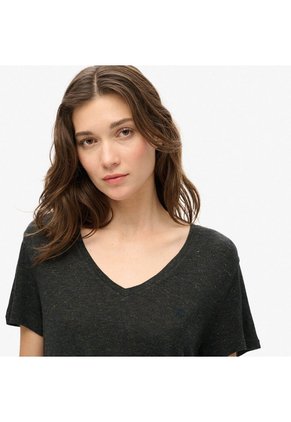 Superdry Camiseta Manga Corta Para Mujer Studios Slub Emb Vee Tee Superdry