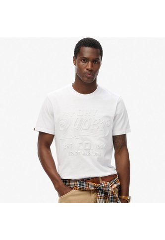 Superdry Camiseta Manga Corta Para Hombre Workwear Embossed Relaxed Tee Superdry Superdry