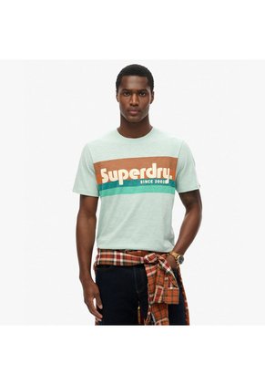 Superdry Camiseta Manga Corta Para Hombre Terrain Logo Stripe Relxed Tee Superdry