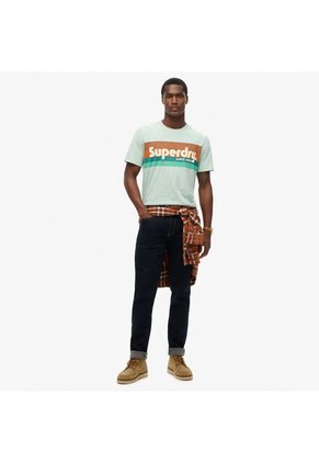 Superdry Camiseta Manga Corta Para Hombre Terrain Logo Stripe Relxed Tee Superdry