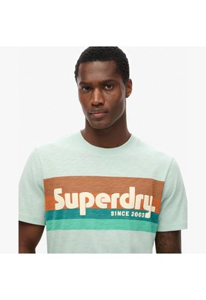 Superdry Camiseta Manga Corta Para Hombre Terrain Logo Stripe Relxed Tee Superdry
