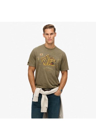 Superdry Camiseta Manga Corta Para Hombre Campaign Souvenir Loose Tee Superdry Superdry