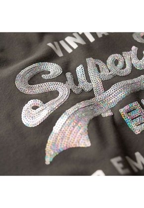 Superdry Camiseta Manga Corta Para Mujer Embellished Vl Graphic T Shirt Superdry