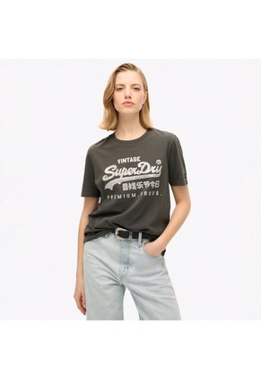 Superdry Camiseta Manga Corta Para Mujer Embellished Vl Graphic T Shirt Superdry