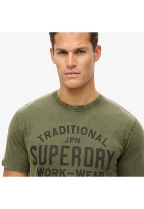 Superdry Camiseta Manga Corta Para Hombre Machined Goods Workwear Tee Superdry