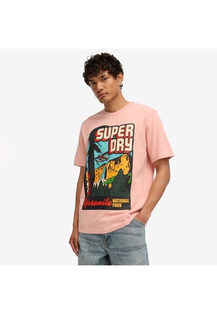 Superdry Camiseta Manga Corta Para Hombre Travel Postcard Graphic Tee Superdry
