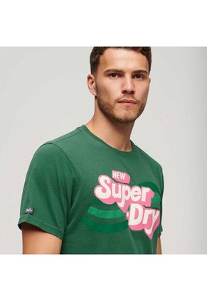 Superdry Camiseta Para Hombre Cooper 70'S Retro Logo Superdry