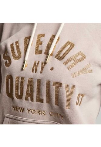 Superdry Buzo Cerrado Para Mujer Luxe Metallic Logo Superdry Superdry