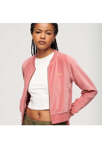 Superdry Buzo Abierto Para Mujer Velour Baseball Superdry Superdry
