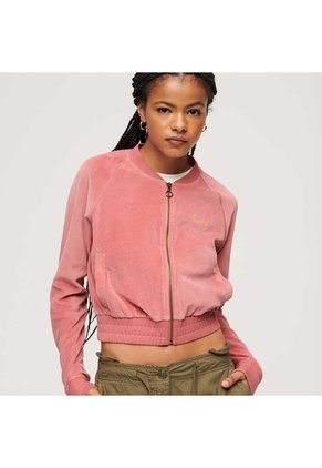 Superdry Buzo Abierto Para Mujer Velour Baseball Superdry