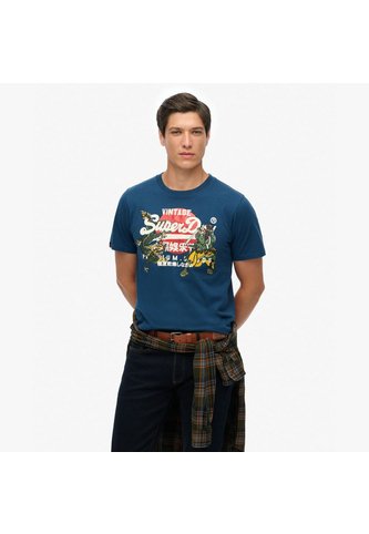 Superdry Camiseta Manga Corta Para Hombre Vl Tokyo Relaxed Tee Superdry Superdry