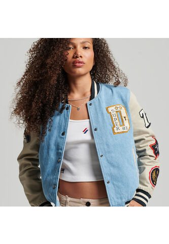 Superdry Chaqueta Denim Para Mujer Vintage Varsity Superdry Superdry