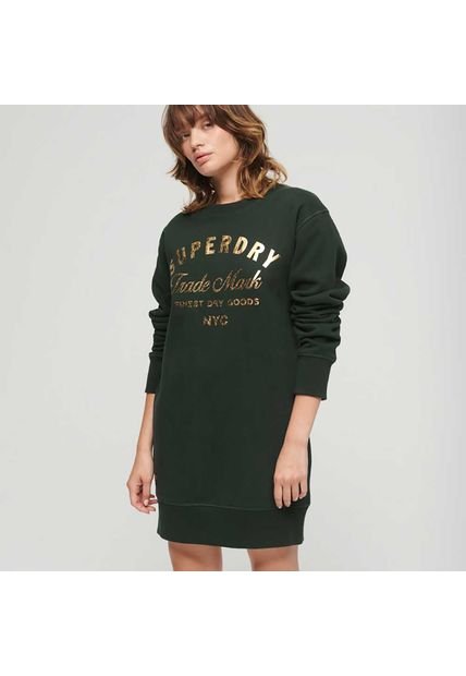 Superdry Vestido Medio Para Mujer Luxe Metallic Superdry