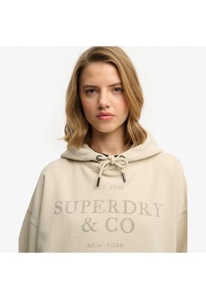 Superdry Buzo Cerrado Para Mujer Luxe Casual Relaxed Hood Superdry