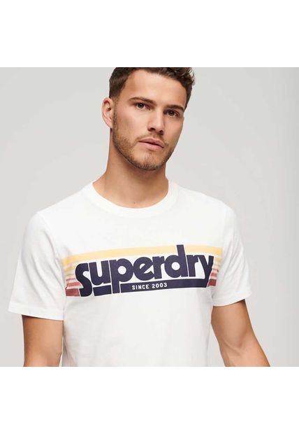Superdry Camiseta Para Hombre Terrain Striped Logo Superdry