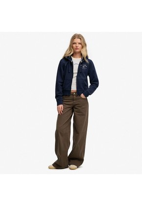 Superdry Buzo Abierto Para Mujer Ath Ess Relaxed Crop Ziphood Superdry