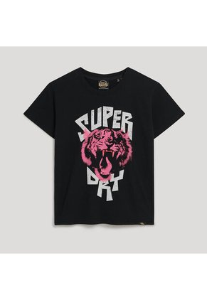 Superdry Camiseta Para Mujer Lo-Fi Rock Fitted Tee Superdry