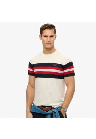 Superdry Camiseta Manga Corta Para Hombre Essential Stripe Tee Superdry Superdry