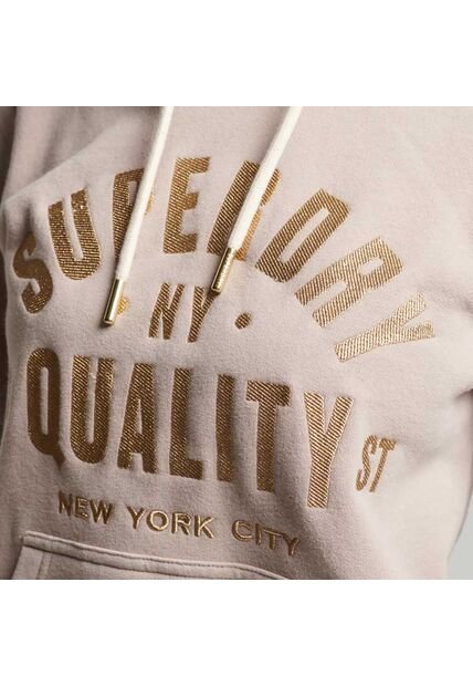Superdry Buzo Cerrado Para Mujer Luxe Metallic Logo Superdry