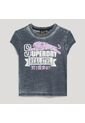Superdry Camiseta Para Mujer Varsity Burnout Cap Slv Tee Superdry de Superdry