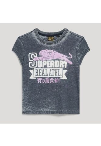 Superdry Camiseta Para Mujer Varsity Burnout Cap Slv Tee Superdry Superdry