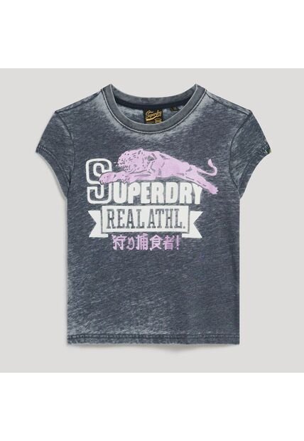 Superdry Camiseta Para Mujer Varsity Burnout Cap Slv Tee Superdry