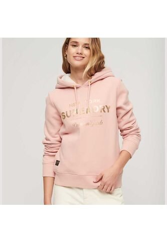 Superdry Buzo Cerrado Para Mujer Luxe Metallic Logo Superdry Superdry