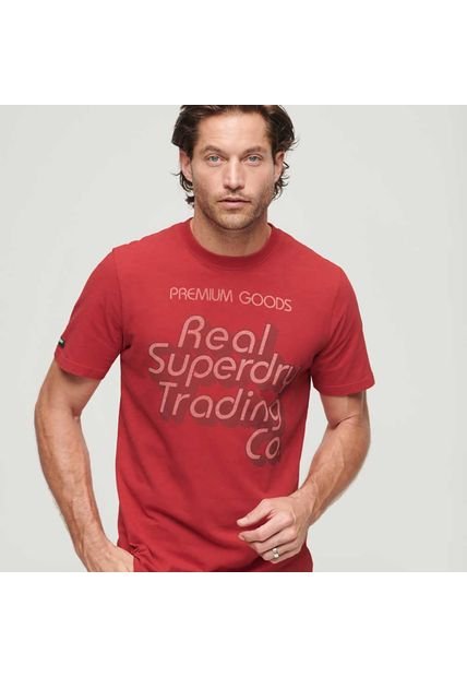Superdry Camiseta Para Hombre Trade Script Graphic Superdry