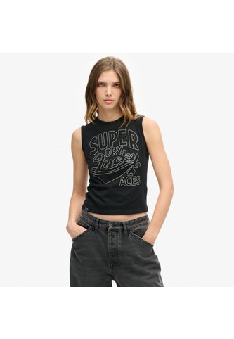 Superdry Camiseta Para Mujer Retro Embellished Slim Vest Superdry Superdry