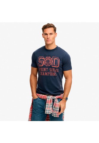 Superdry Camiseta Manga Corta Para Hombre Vintage Prep Relaxed Tee Superdry Superdry