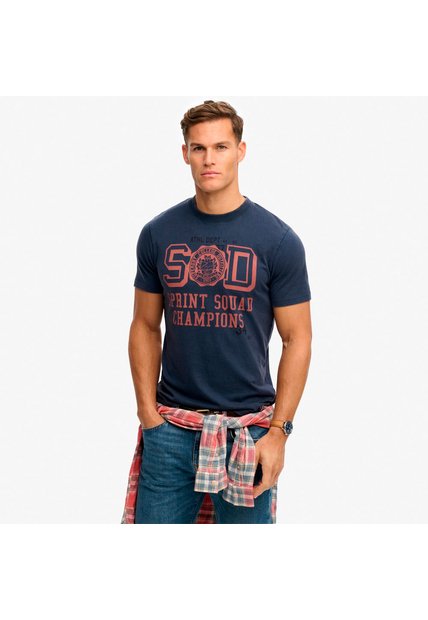 Superdry Camiseta Manga Corta Para Hombre Vintage Prep Relaxed Tee Superdry