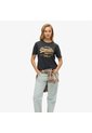 Superdry Camiseta Manga Corta Para Mujer Vl Metallic Relaxed Tee Superdry de Superdry