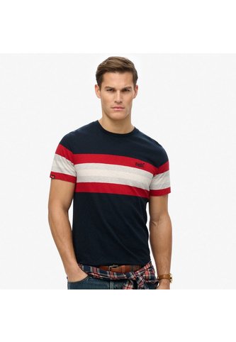 Superdry Camiseta Manga Corta Para Hombre Essential Stripe Tee Superdry Superdry