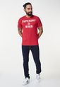 Camiseta Rojo-Blanco Superdry Vintage Logo Corporate de Superdry