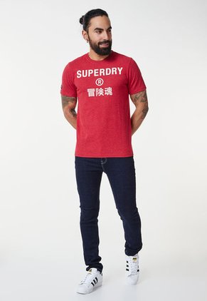 Camiseta Rojo-Blanco Superdry Vintage Logo Corporate