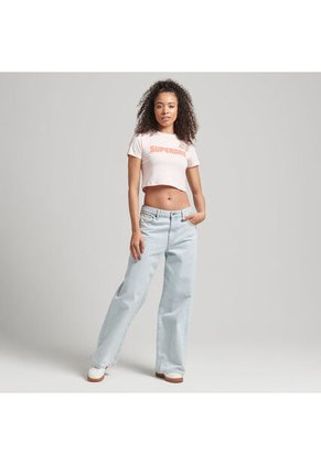 Superdry Camiseta Manga Corta Para Mujer Code Graphic Tiny Tee Superdry