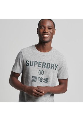 Superdry Camiseta Manga Corta Para Hombre Vintage Corp Logo Marl Superdry