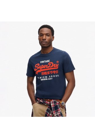 Superdry Camiseta Manga Corta Para Hombre Duo Vintage Logo Superdry Superdry