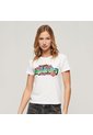 Superdry Camiseta Manga Corta Para Mujer Cali Sticker Fitted Tee Superdry de Superdry