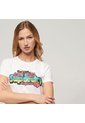 Superdry Camiseta Manga Corta Para Mujer Cali Sticker Fitted Tee Superdry de Superdry