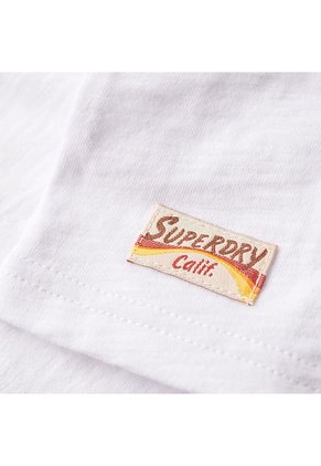 Superdry Camiseta Manga Corta Para Mujer Cali Sticker Fitted Tee Superdry