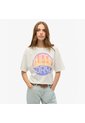 Superdry Camiseta Manga Corta Para Mujer Neon Rainbow Oversized Tee Superdry de Superdry